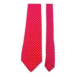 Christian Dior Paris New York 100% Silk Men's Tie Red